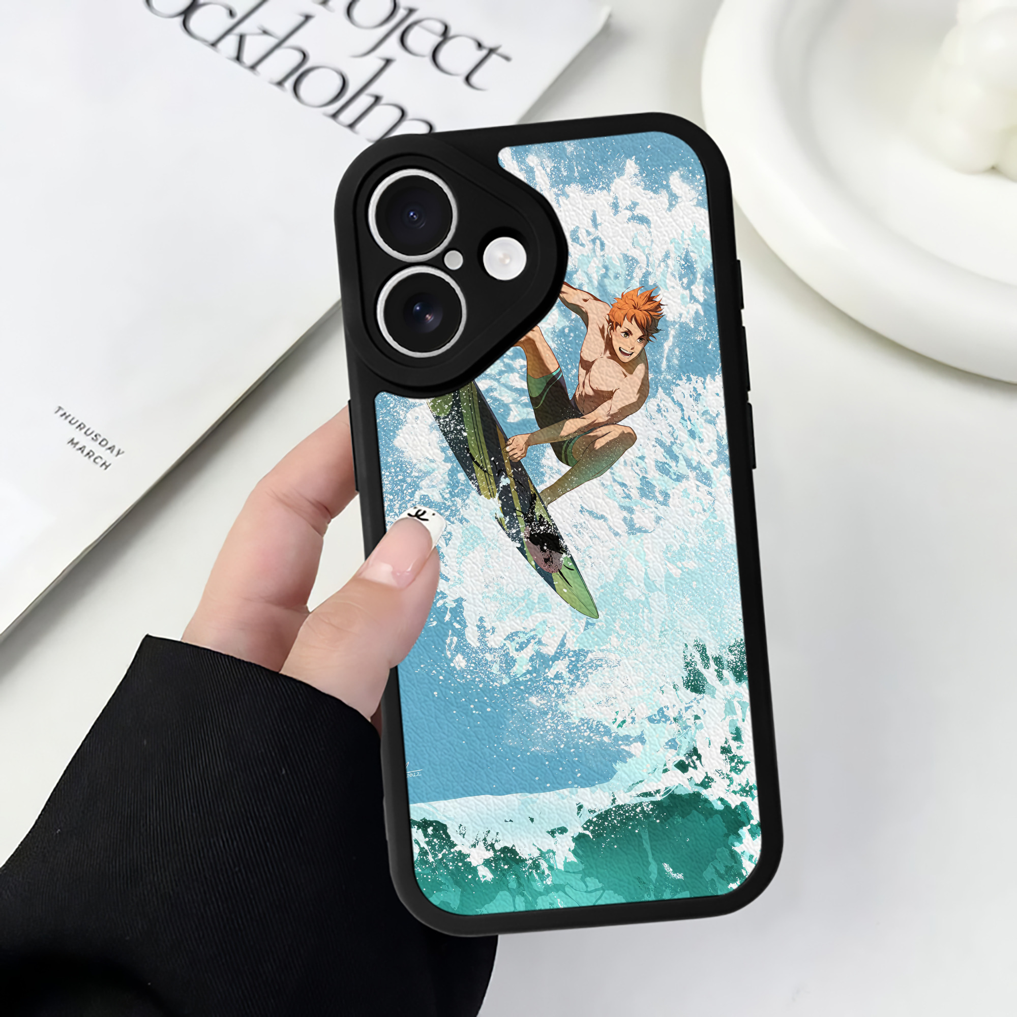 （画像用） ハイキュー!! Haikyu!! 【iPhone 16シリーズ対応】シリコンスマホケース（レザー調） 材質：シリコン